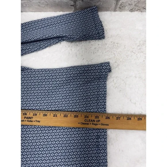 Croft & Barrow Classic Tee Top 100% Cotton Blue White Print Long Sleeve Size 2x - Picture 7 of 8